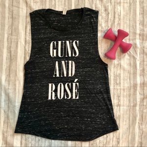 💪🏻 Guns Rose Graphic Marble Htr Medium Muscle Tank